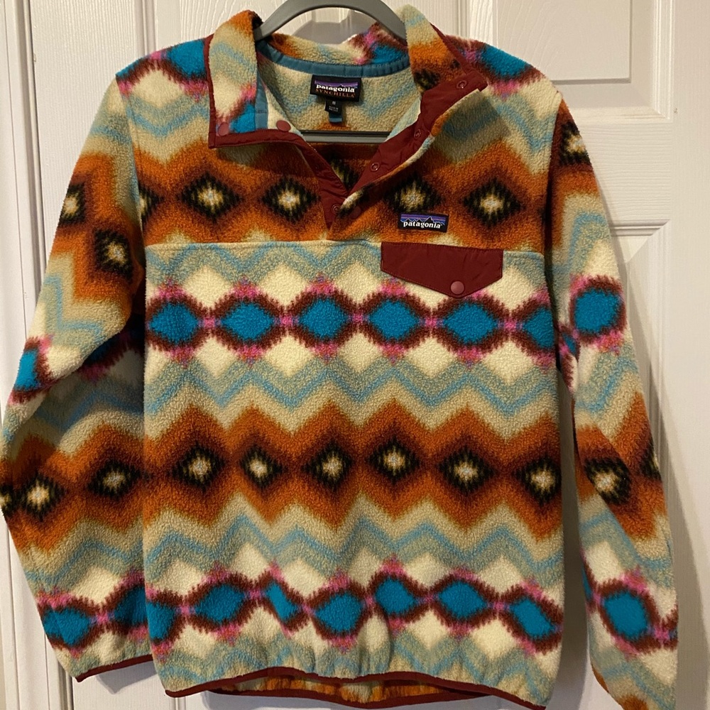 Patagonia button up fleece pullover